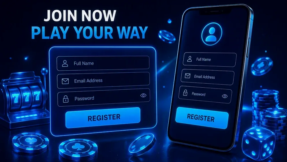registration form on desktop and mobile screens